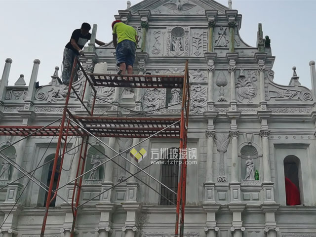 澳門(mén)玻璃鋼大三巴牌坊雕塑